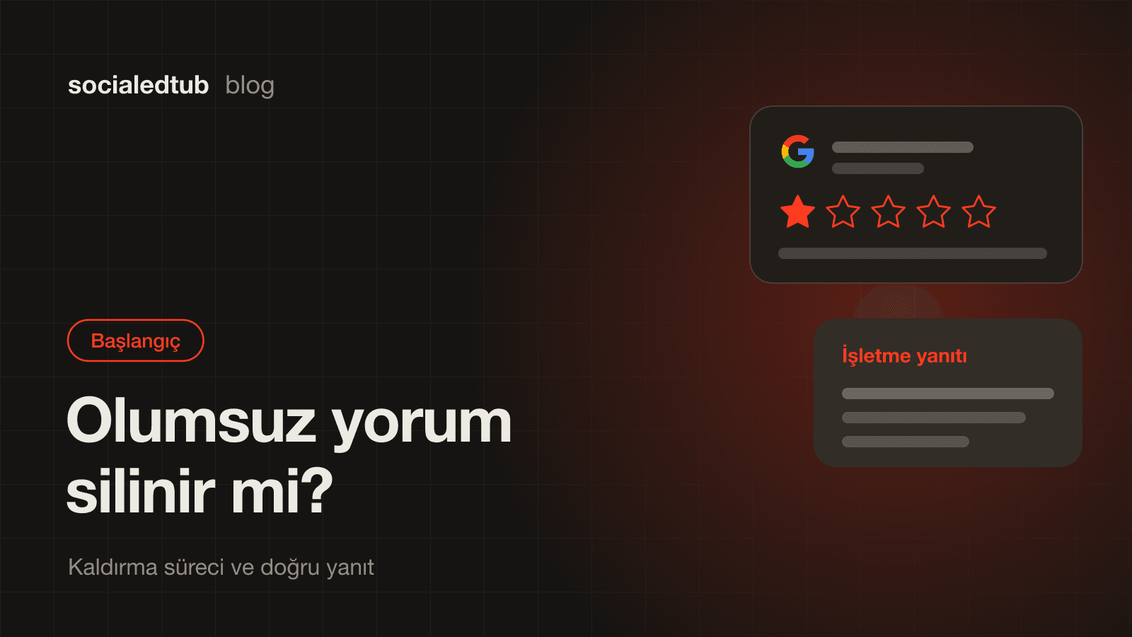 Google'da olumsuz yorum silinir mi? Bildirme, itiraz, yanıt